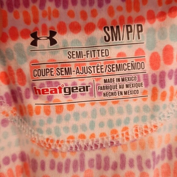3/$20 UNDER ARMOUR Heat Gear Tank Top Racerback Pocket Semi Fitted Multicolored - Picture 10 of 11